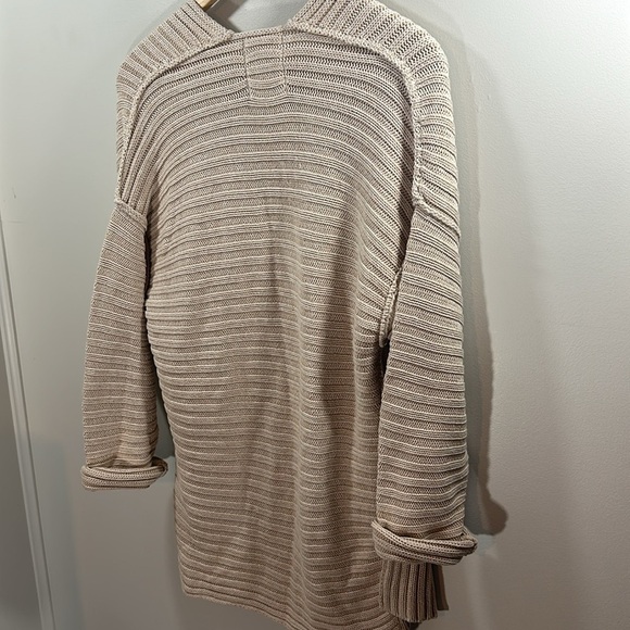 UO Urban Outfitters Oversized XS Ribbed Open Front Soft Comfy Rolled Sleeve - Picture 5 of 5